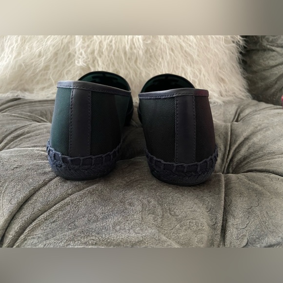 Authentic Tory Burch Ines Espadrille Mesh
Leather Silk Suede Malachite/Navy - Picture 6 of 13